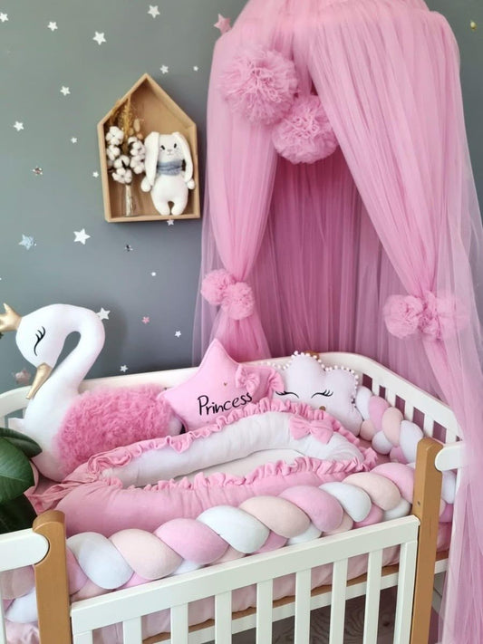 Personalized baby bedding set pink - KariStudio