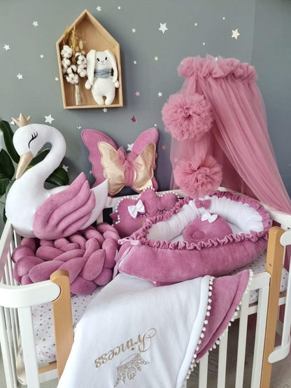 Personalized baby bedding set dry rose - KariStudio