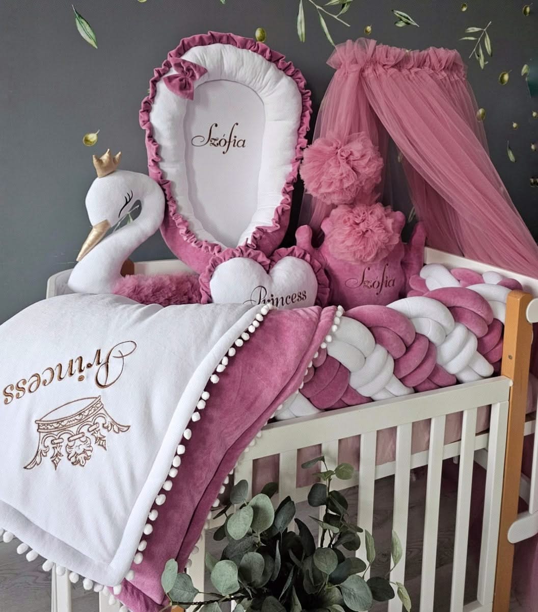 Luxury crib bumper set rose - KARI studio