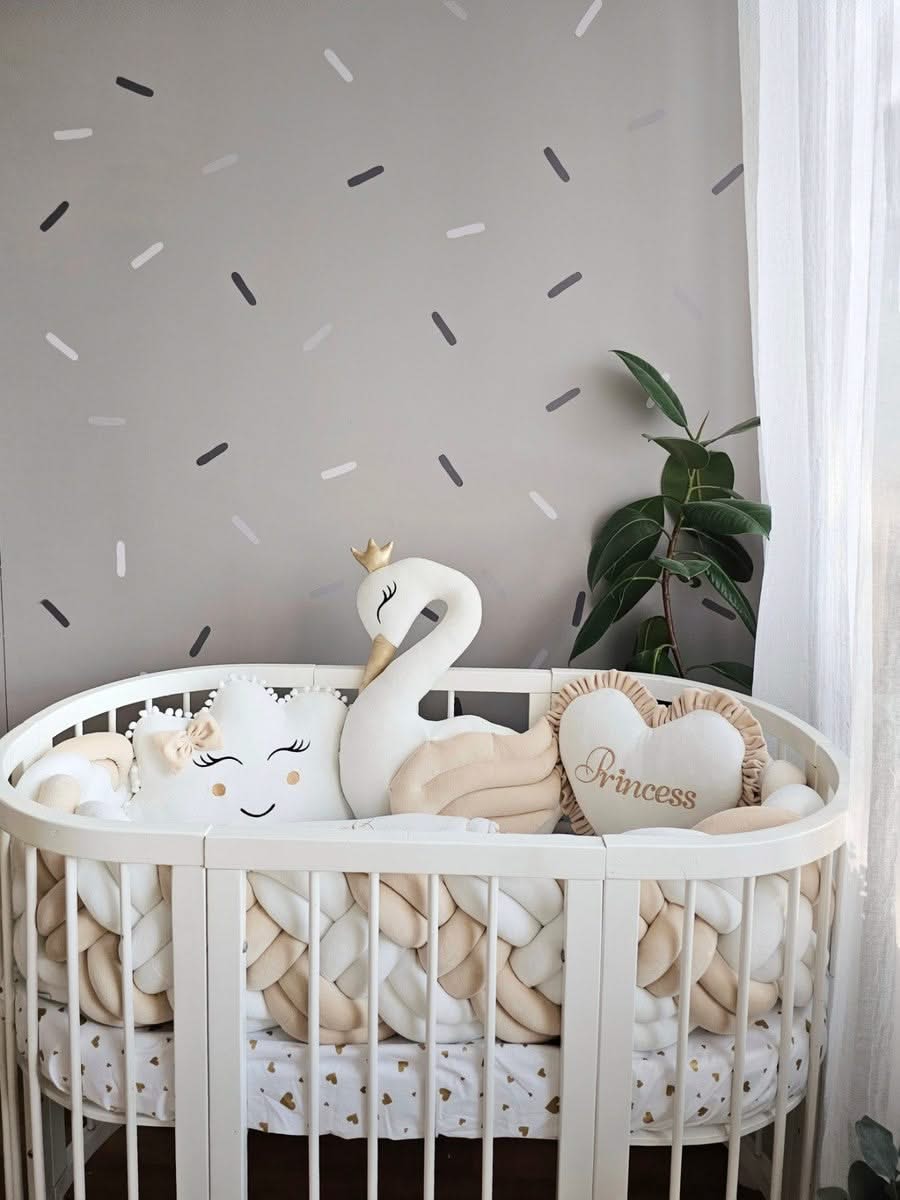 Luxury crib bumper set beige - KARI studio