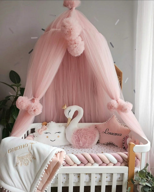 Personalized baby bedding set light blush - KariStudio
