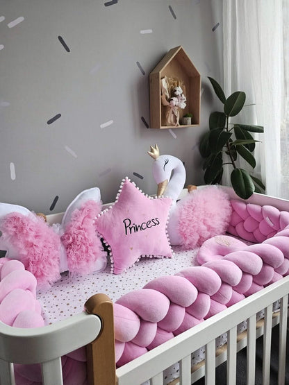 Baby bedding crib bumper set pink. KARI studio