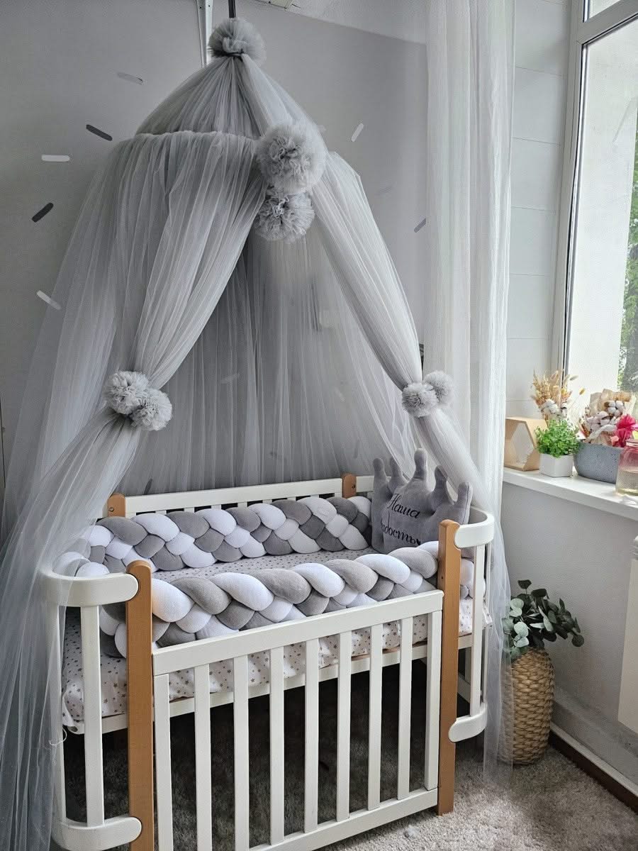 Baby bedding crib bumper set for boys gray. KARI studio