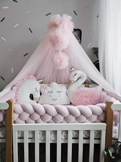 Exklusiv crib bumper set light pink. KARI studio