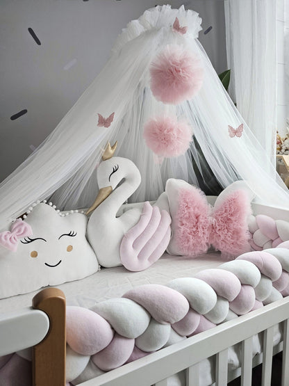 Baby girl crib bedding set light pink. KARI studio