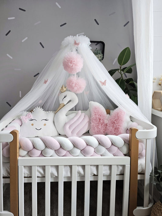 Baby girl crib bedding set light pink. KARI studio