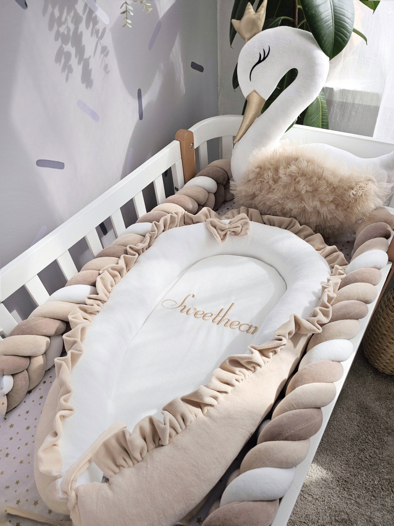 Gender neutral baby crib bedding set. KARI studio