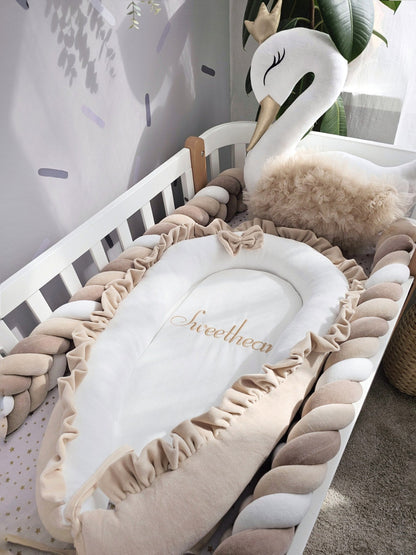 Gender neutral baby crib bedding set. KARI studio